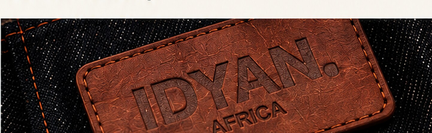 Embossed leather IDYAN. Africa identity patch